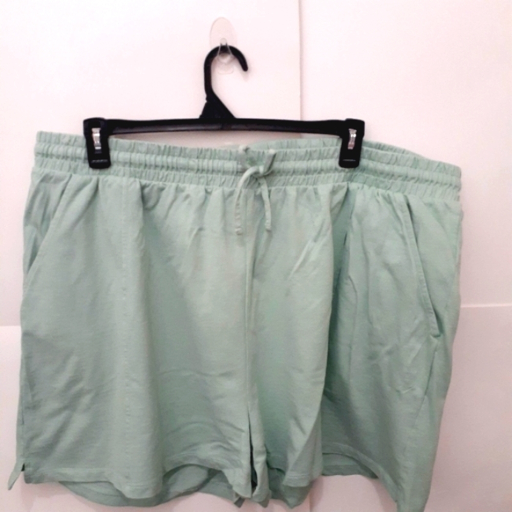 ASOS Curve Mint Green Athletic Shorts Relaxed Fit Size 22 3X